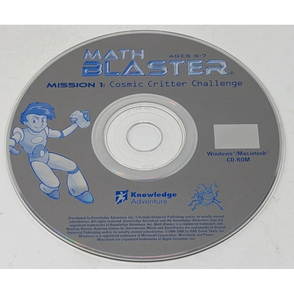 MATH BLASTER Mission 1: Cosmic Critter Challenge (CD-ROM, 2000, PC MAC)